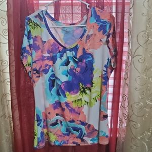 Worthington Boatneck Short Sleeve Blouse